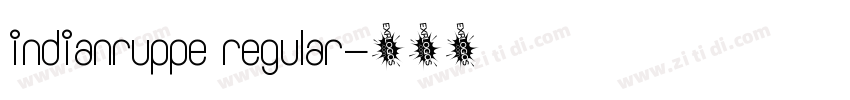 indianruppe regular字体转换
